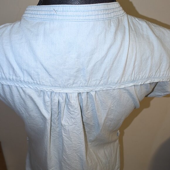 PINK MARTINI Blue Denim Button Front Shirt Dress Womens Size XS - Picture 2 of 6